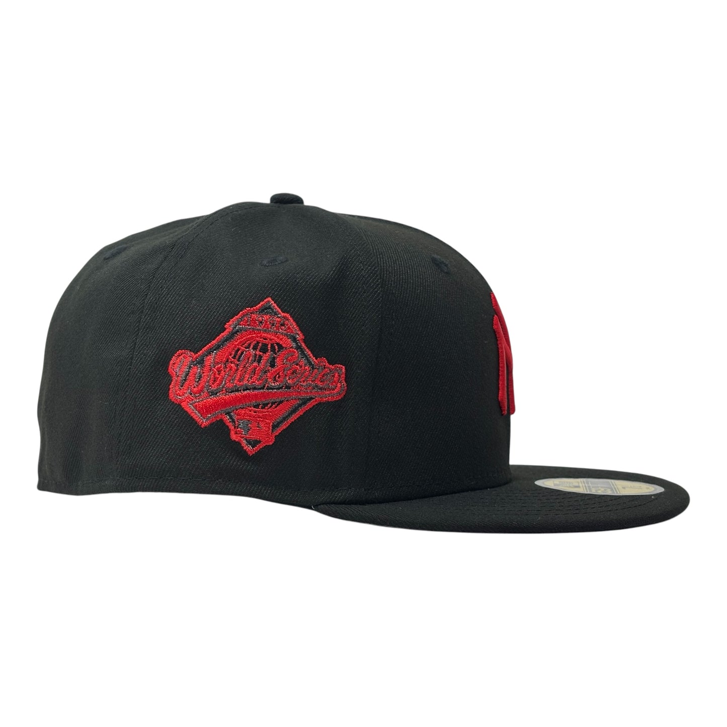 New York Yankees 1996 World Series Floral Logo Fitted Hat-Black Red