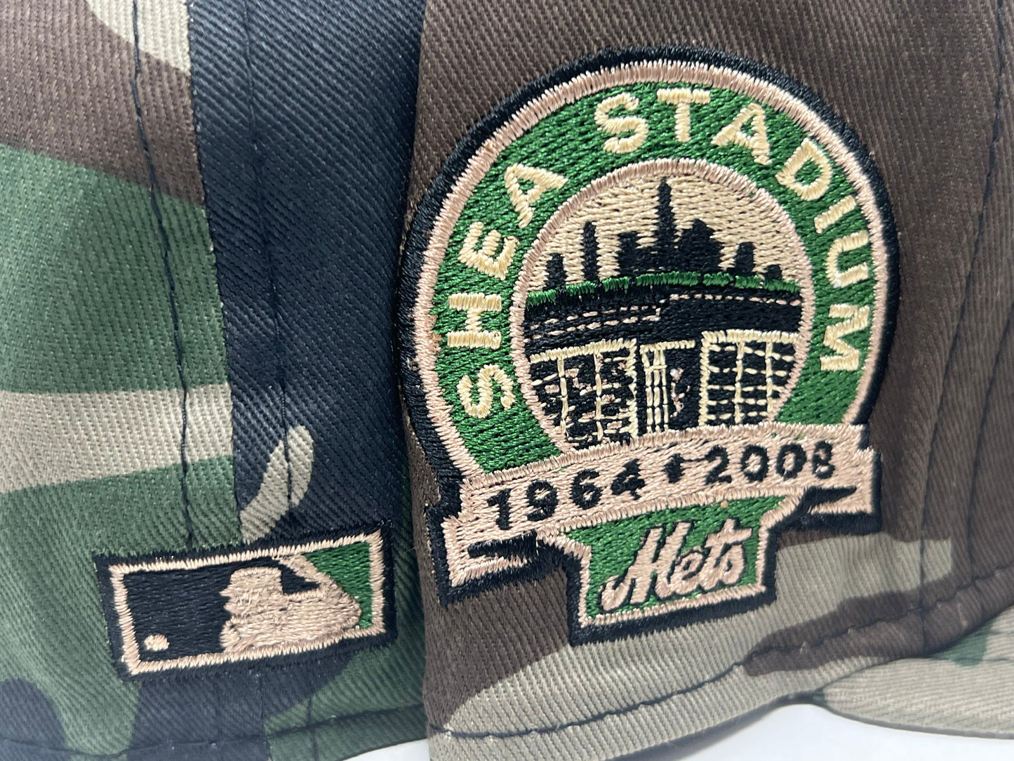 New York Mets Shea Stadium Woodland Camouflage 5950 New Era Fitted Hat