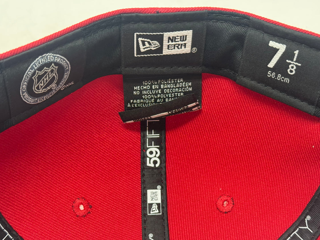 New York Islanders 40th Anniversary Fitted Hats- Red Black