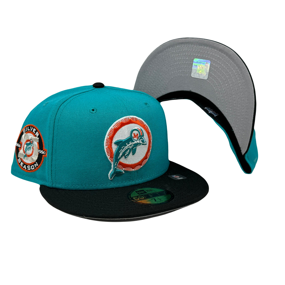 Miami Dolphins 25th Anniversary NFL 5950 New Era Fitted Hat