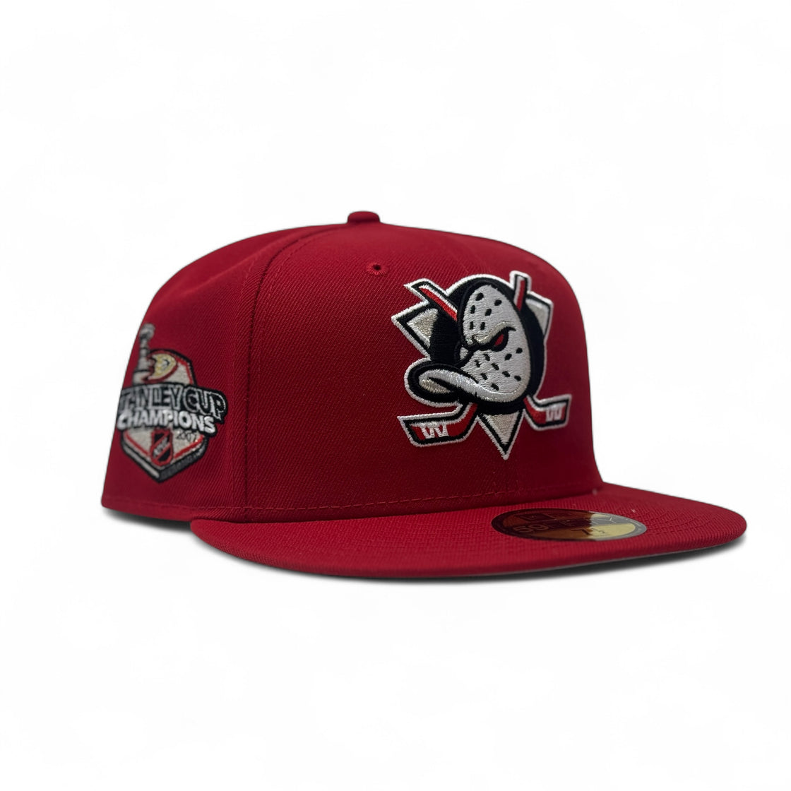 Anaheim Ducks Stanley Cup Champions Fitted Hats-Red