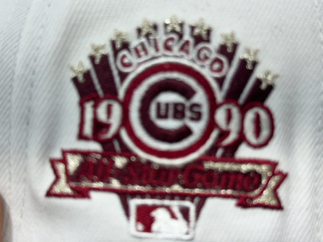 Chicago Cubs 1990 All Star Game Burgundy 59Fifty New Era Fitted Hat