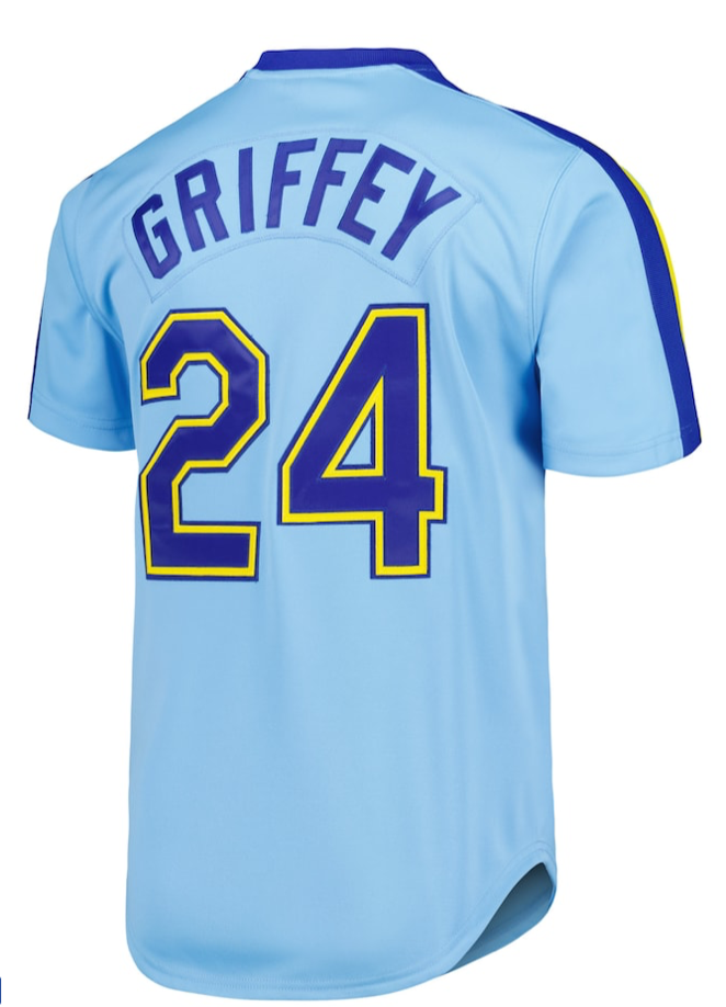 SEATTLE MARINERS KEN GRIFFEY JR AUTHENTIC MITCHELL AND NESS JERSEY