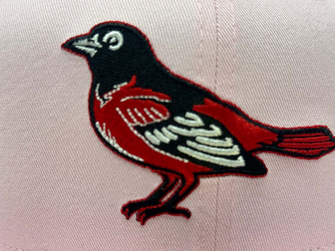 Baltimore Orioles 50th Anniversary Light Pink Fitted Hat