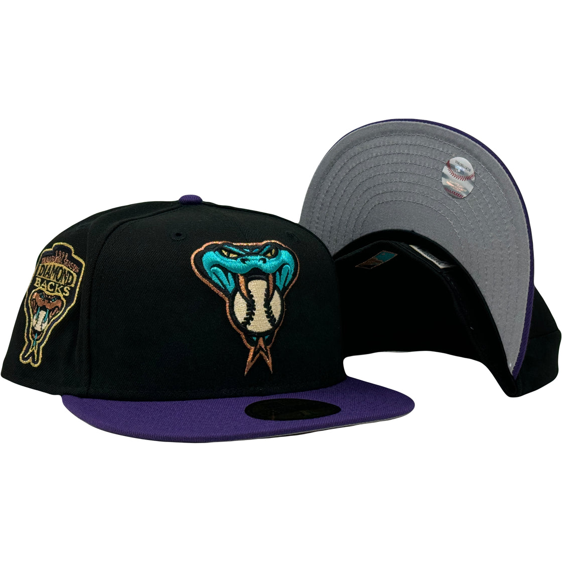 Arizona Diamondbacks 1998 Inaugural Season Snake Face Logo 59Fifty New Era Fitted Hat