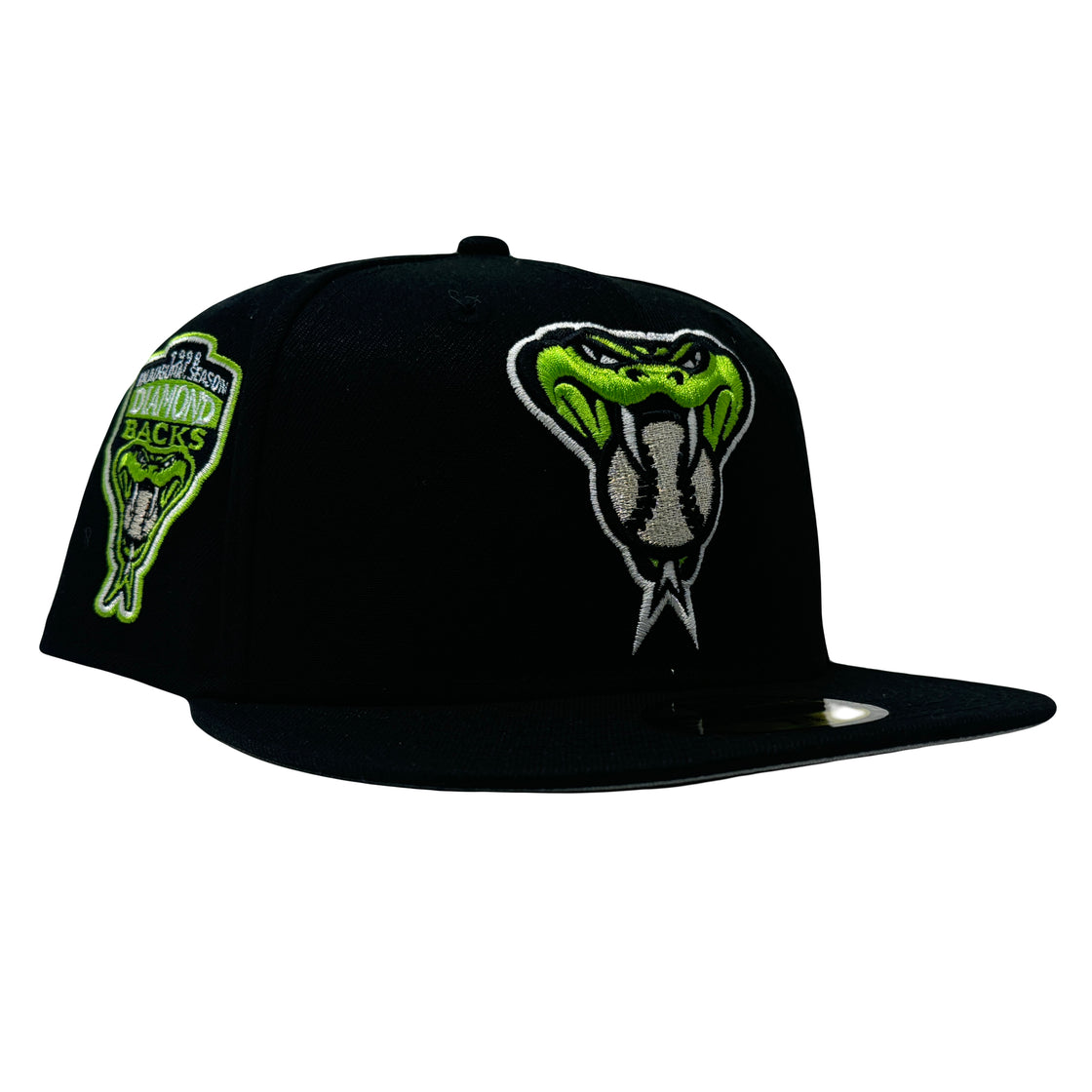 Arizona Diamondbacks 1998 Inaugural Season Black Lime Green 59Fifty New Era Fitted Hat