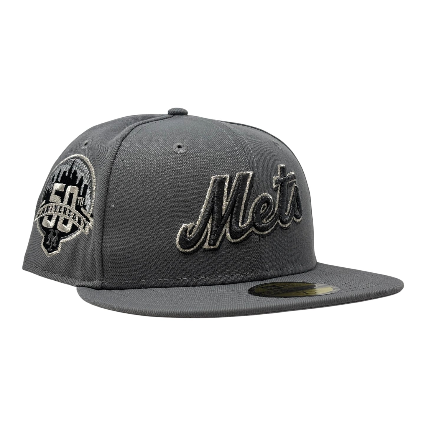 New York Mets 50th Anniversary 59Fifty New Era Fitted Hat-Gray