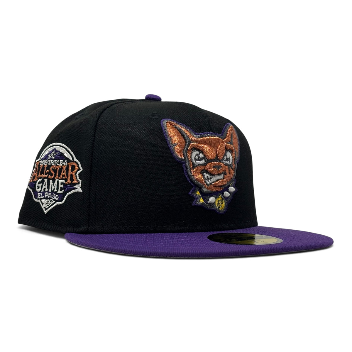 El Paso Chihuahuas 2019 MiLB ASG Patch New Era 59FIFTY Fitted Hat-Black Purple