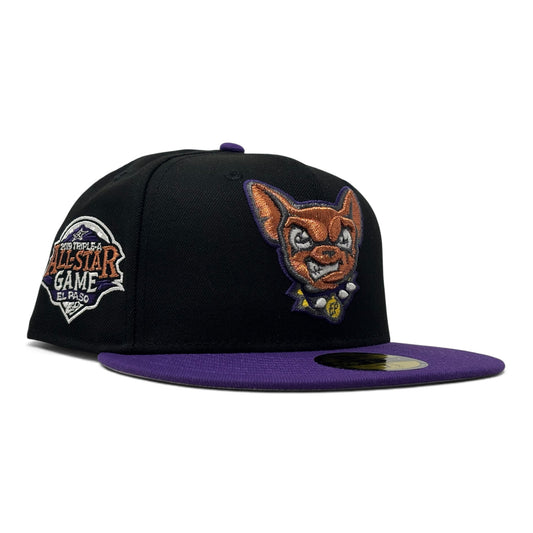 El Paso Chihuahuas 2019 MiLB ASG Patch New Era 59FIFTY Fitted Hat-Black Purple