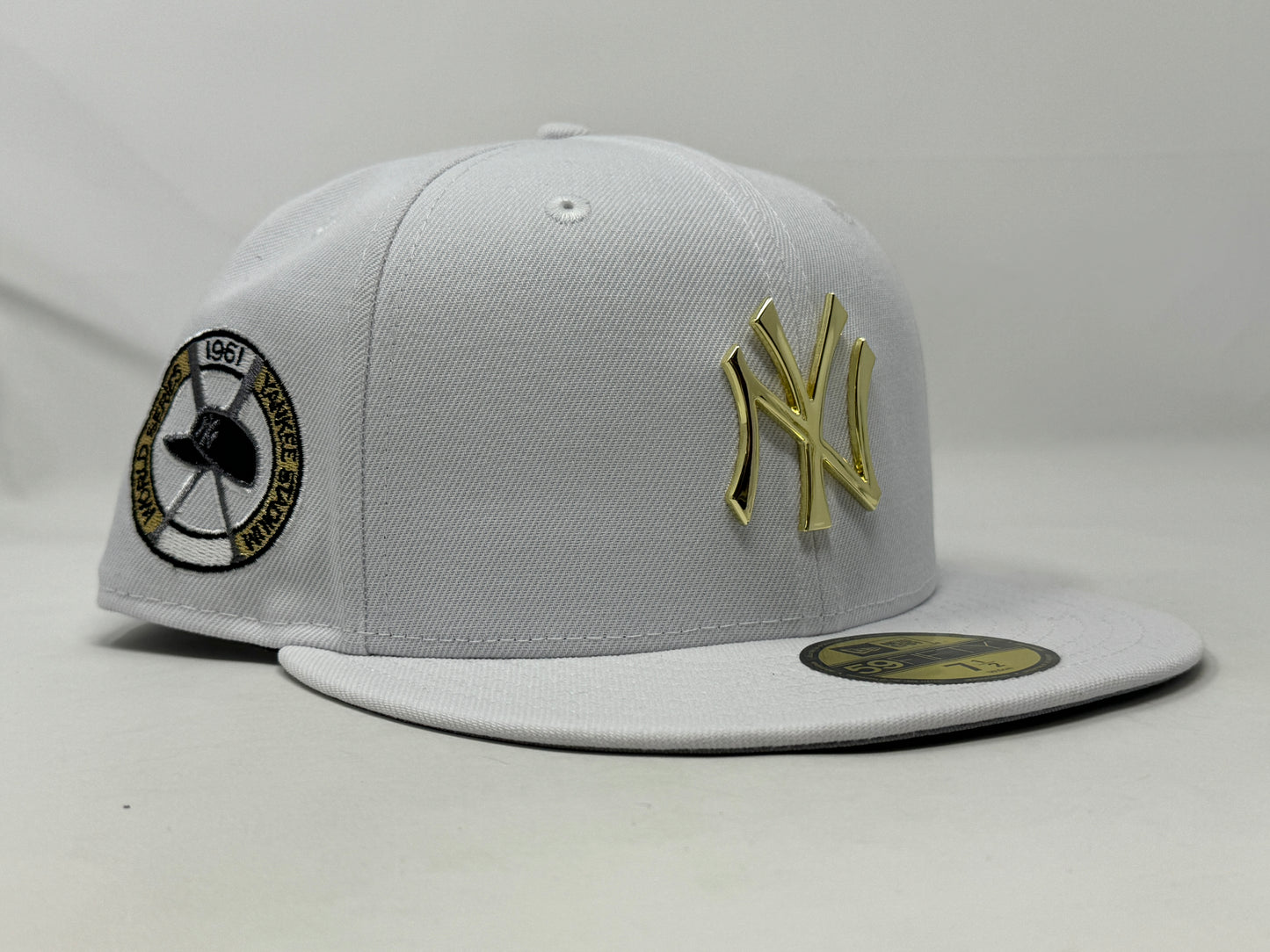 New York Yankees 1961 World Series White Metal Plate Logo 59Fifty New Era Fitted Hat