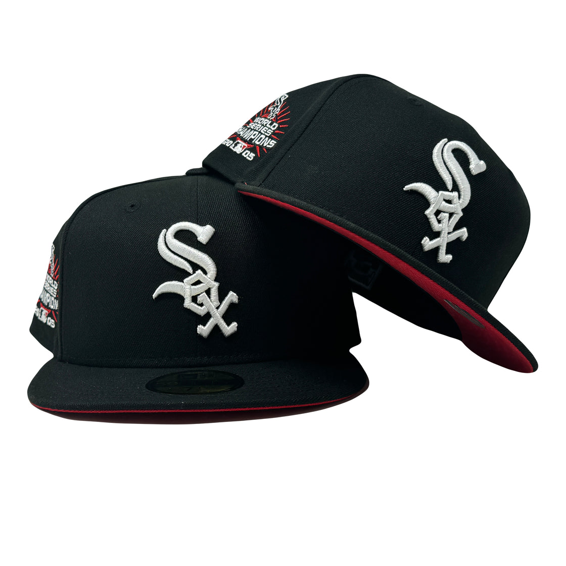 Chicago White Sox 2005 World Series Champions Red Brim New Era Fitted Hat