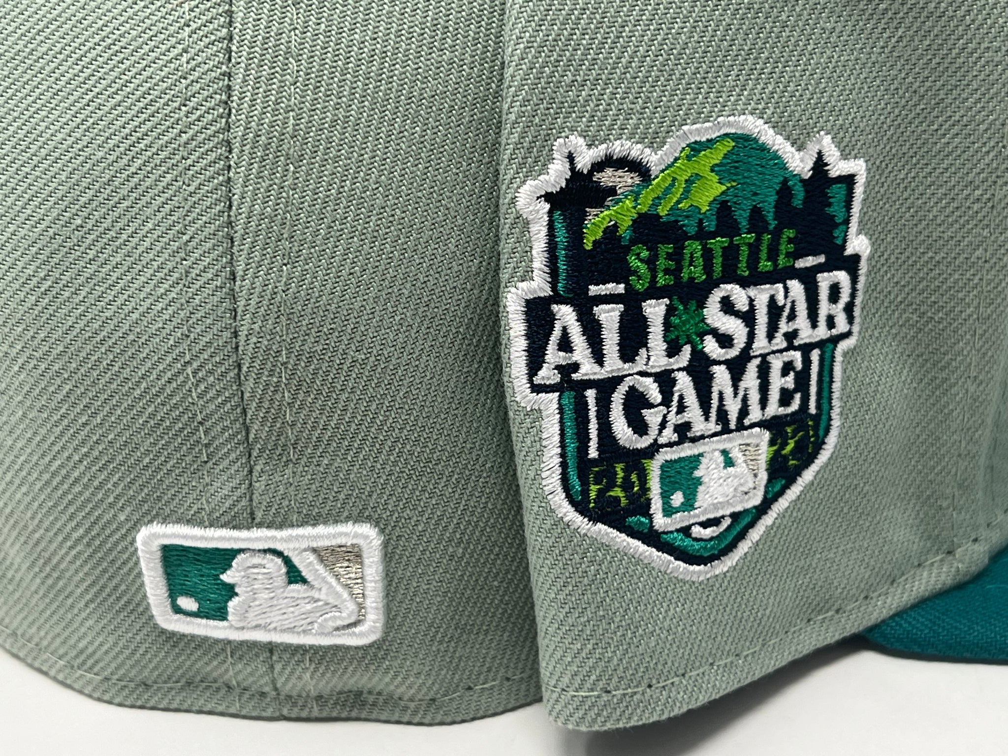 Seattle Mariners 2001 All Star Game New Era 59Fifty Fitted Hat (Aqua Gray  Under Brim)