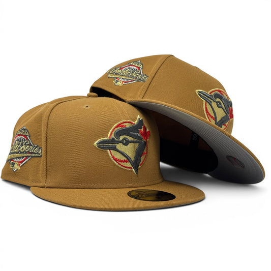 Toronto Blue Jays 1993 World Series Fitted Hats-Panama Tan