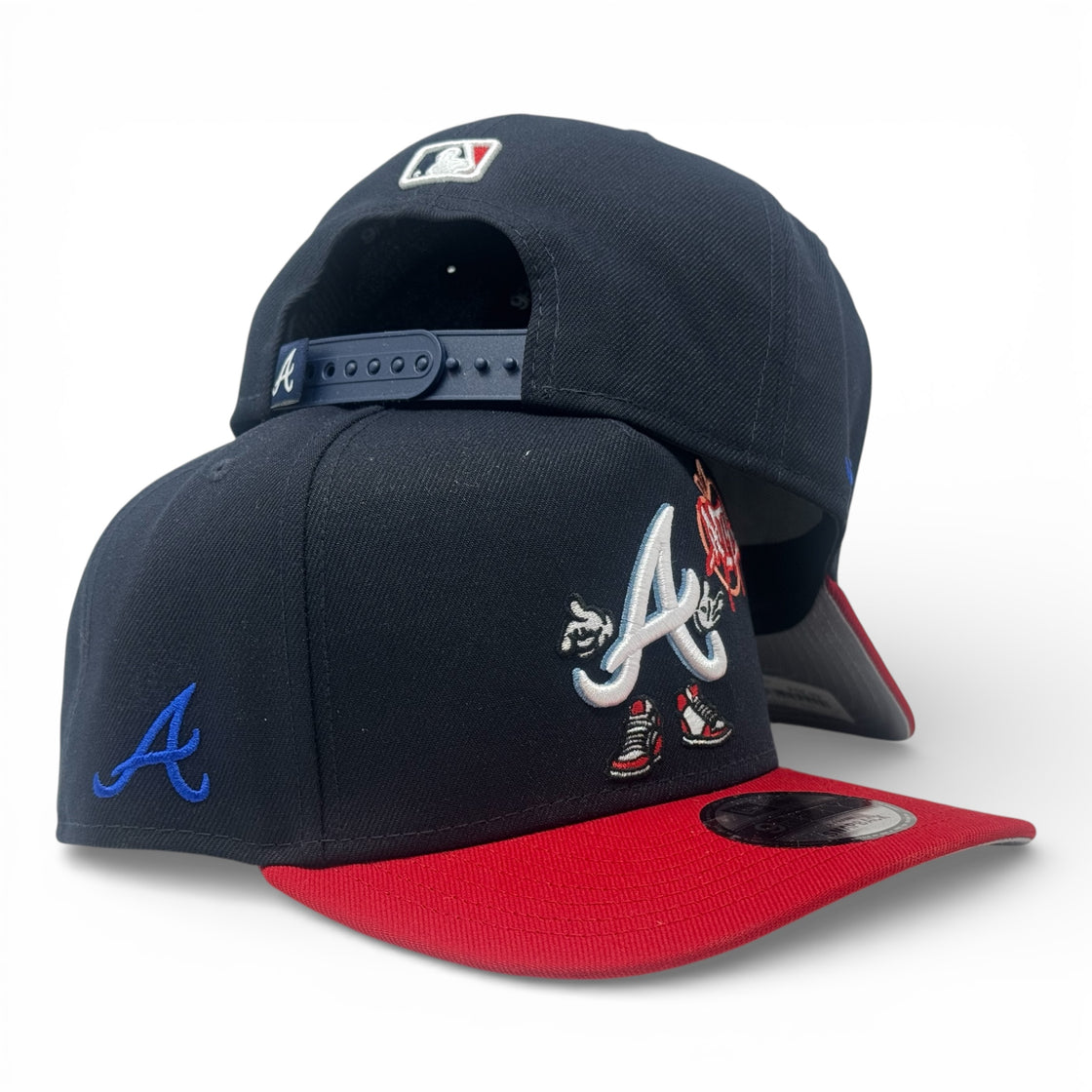 Atlanta Braves Cartoon 9Fifty A Frame Snapback Hats-Navy