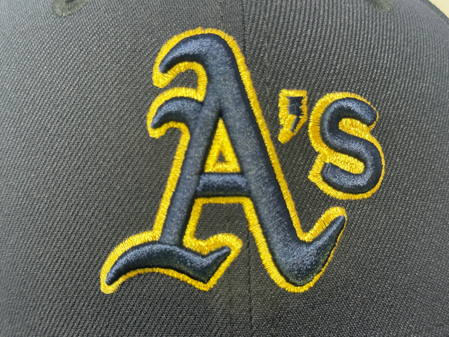 Oakland Athletics 1989 World Series Fitted Hats-Navy