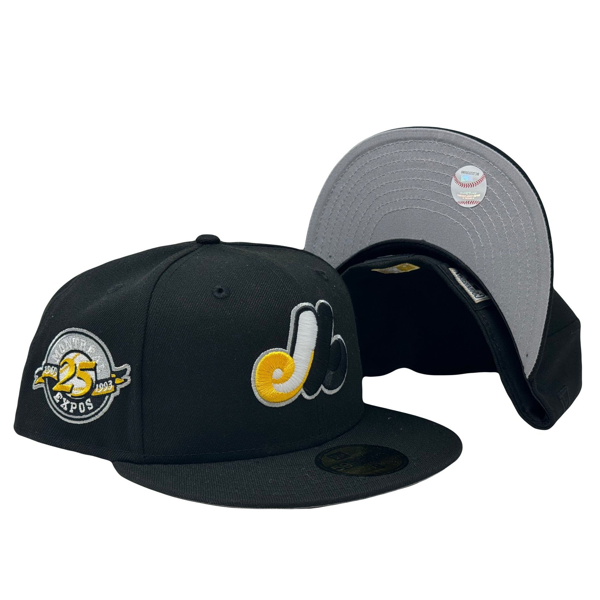 Montreal Expos 25th Anniversary Black 59Fifty New Era Fitted Hat