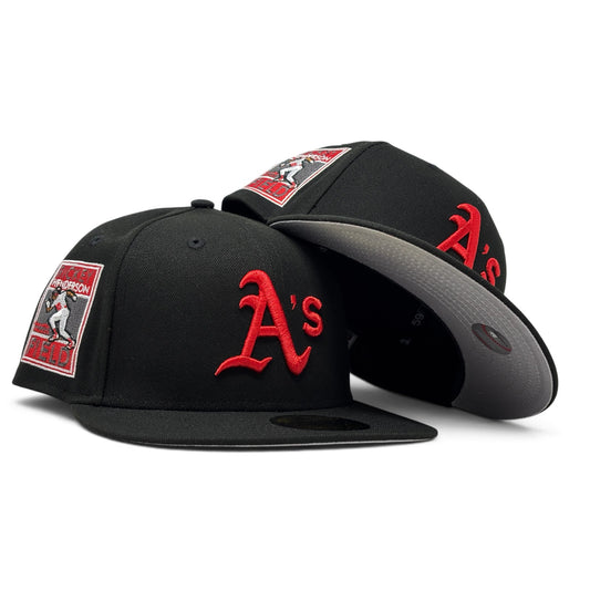 Oakland Athletics Rickey Handerson Field "Cherry Pack" Fitted Hat