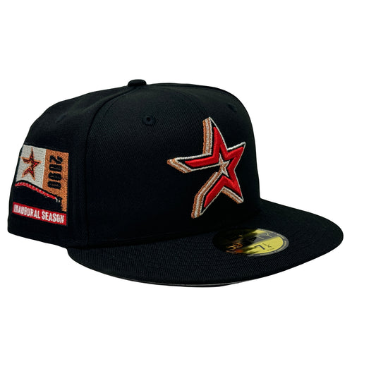 Houston Astros 2000 Inaugural Season Shadow Logo Black 59Fifty New Era Fitted Hat