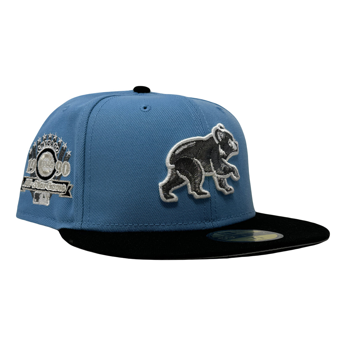 Chicago Cubs 1990 All Star Game Sky Blue Black 59Fifty New Era Fitted Hat