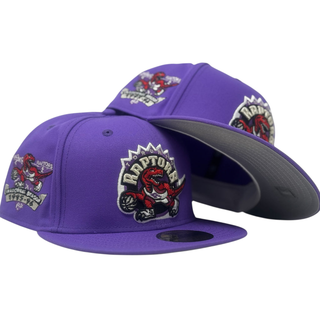 Toronto Raptors Purple Hardwood Classics Fitted Hat
