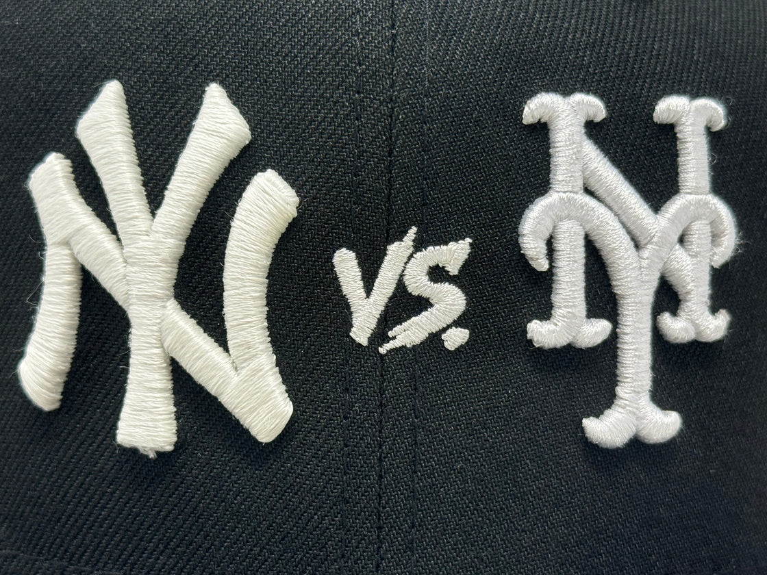New York Yankees VS Mets Subway Series Fitted Hat-Black