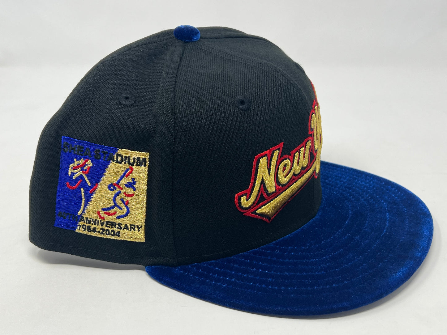 New York Mets 1964-2004 Shea Stadium Royal Velvet Visor New Era Fitted Hats