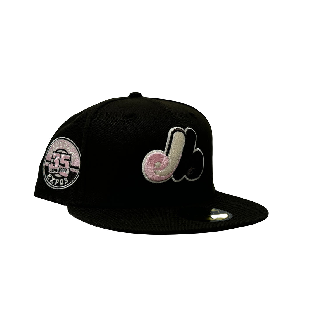 Montreal Expos 35th Anniversary Walnut Pink Brim New Era Fitted Hat