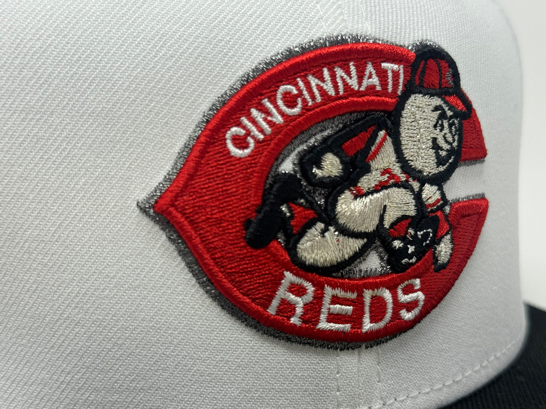 Cincinnati Reds 1975 World Series Fitted Hats-White Black