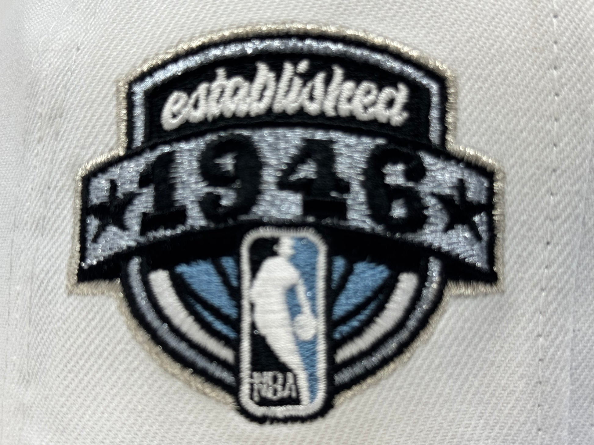 New York Knicks 1946 Established Fitted Hats-White Sky Blue