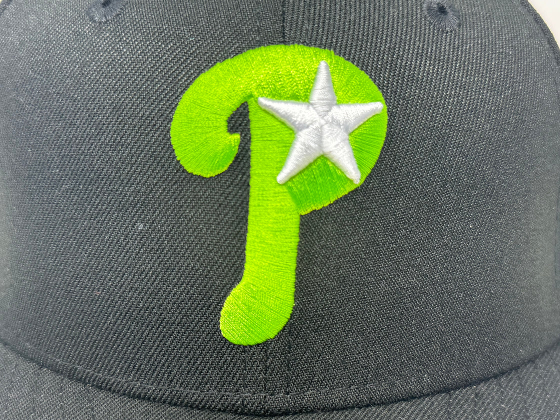 Philadelphia Phillies 1996 All Star Game Black Lime Green Logo Fitted Hats