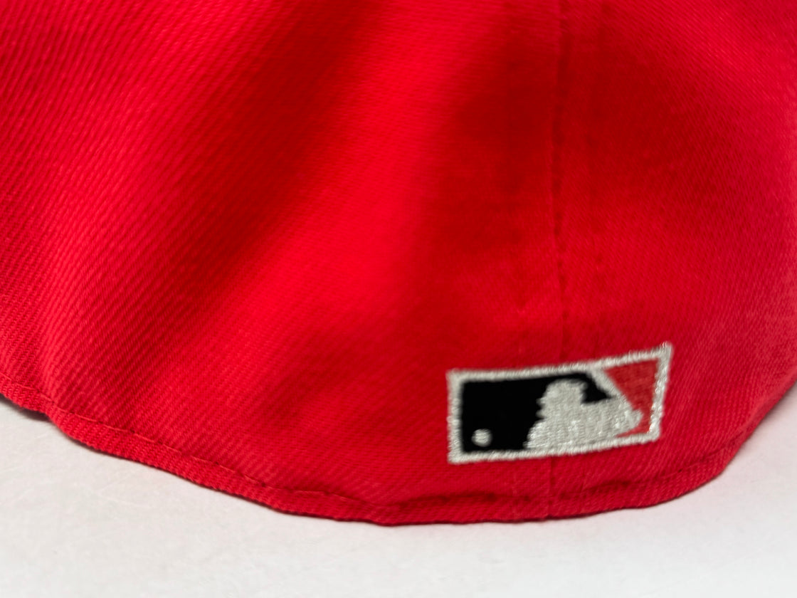 Baltimore Orioles 50th Anniversary Fitted Hats-Lava Red Black