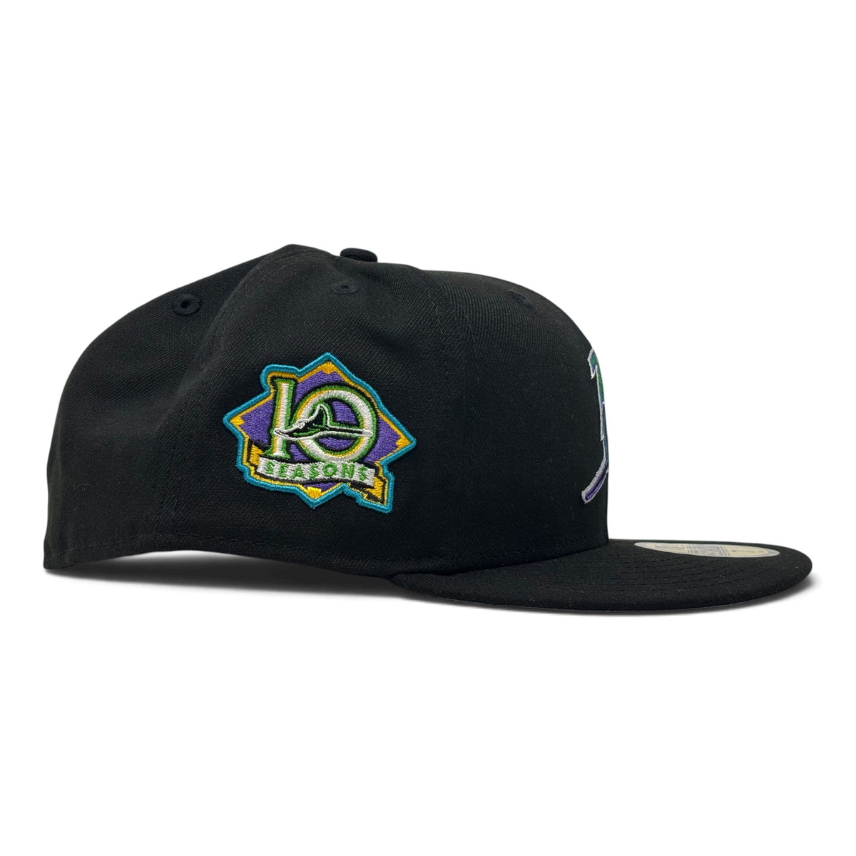 Tampa Bay Devil Rays 10th Seasons Classic New Era Fitted Hat-Black