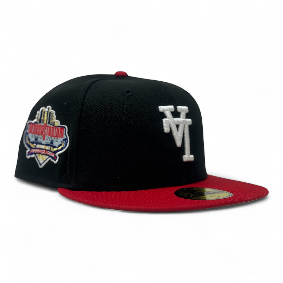 Los Angeles Dodgers 40th Anniversary Upside Down Logo Fitted Hats-Black Red