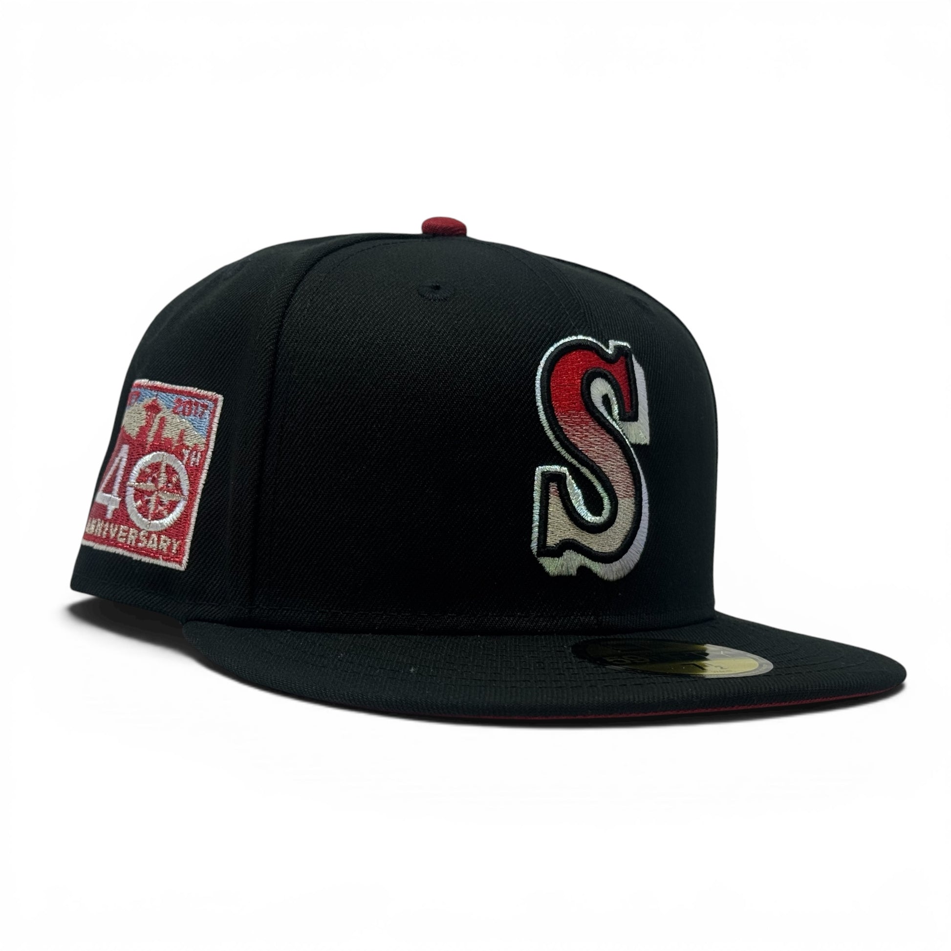 Seattle Mariners 40th Anniversary Gradient Logo Fitted Hats