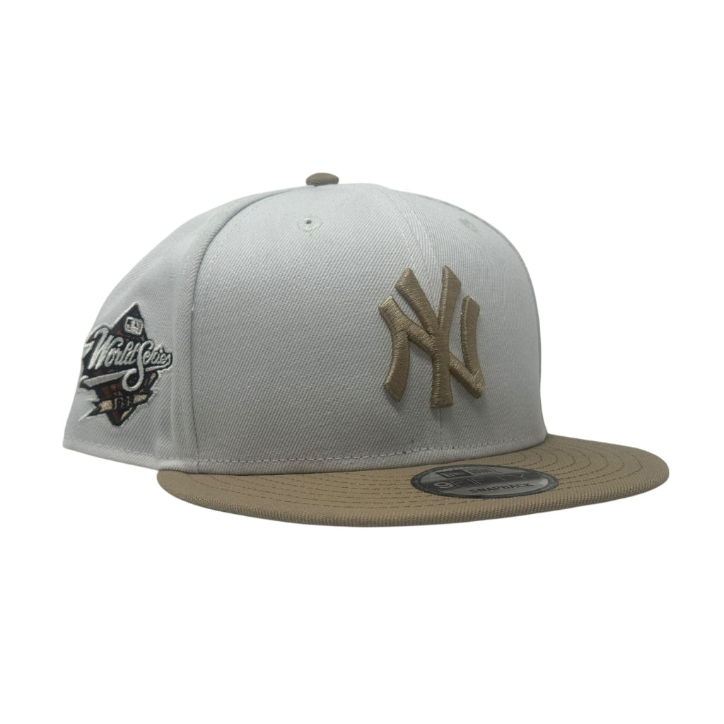 New York Yankees 1999 World Series Snapback Hats-White Camel
