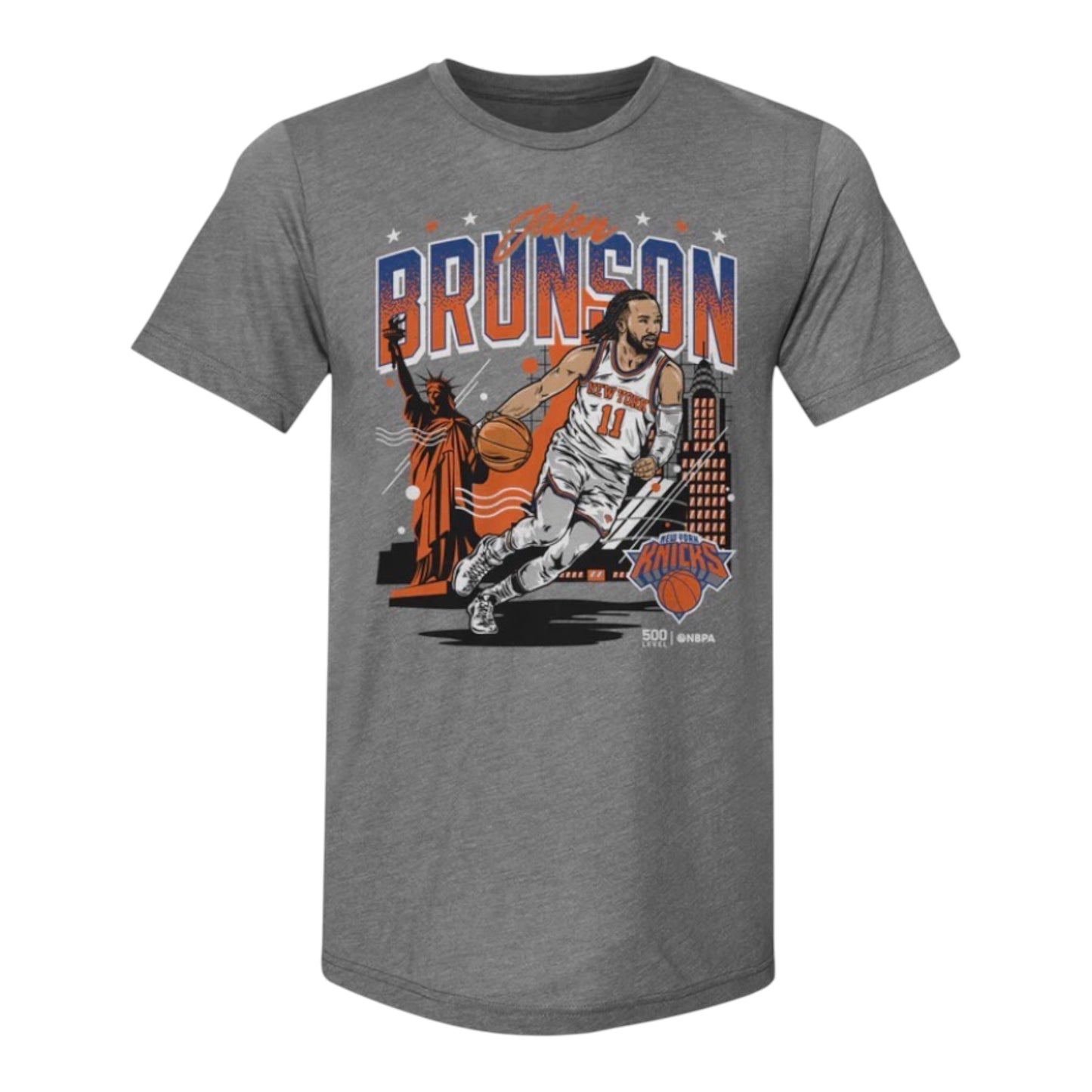 Jalen Brunson New York Knicks Skyline-Gray