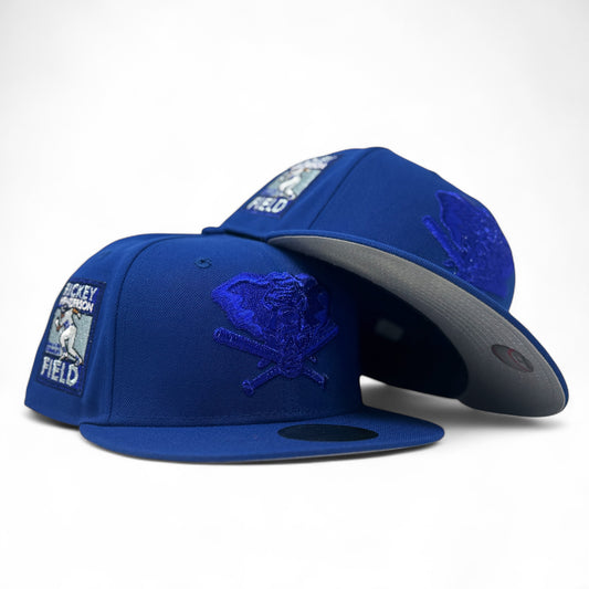 Oakland Athletics Rickey Handerson Metallic Royal Blue Tonal Fitted Hats