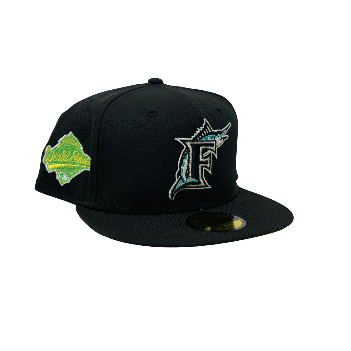 Florida Marlins 1997 World Series Light Yellow Brim New Era Fitted Hat