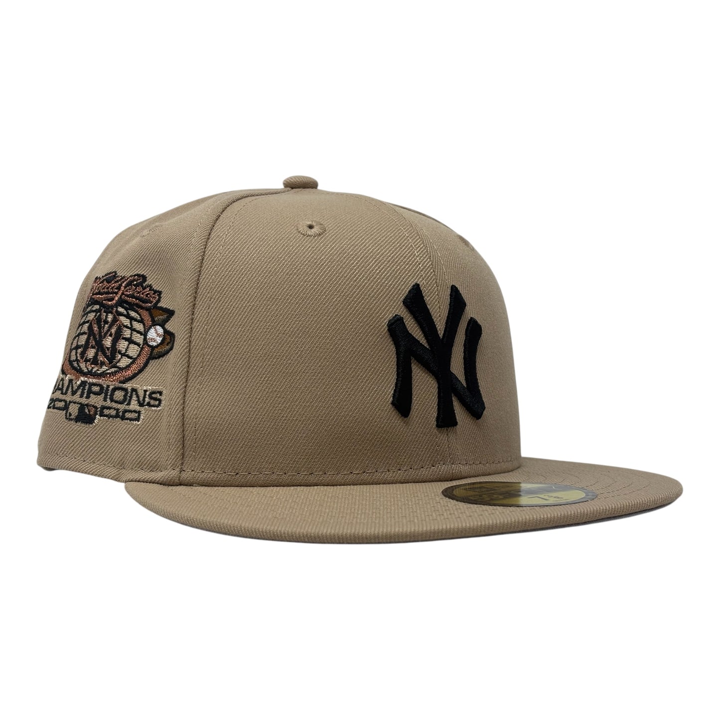 New York Yankees 2000 World Series Champions Fitted Hats-Camel