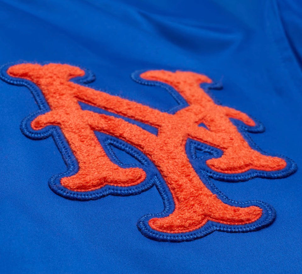 New York Mets MLB Authentic Satin Jacket Blue