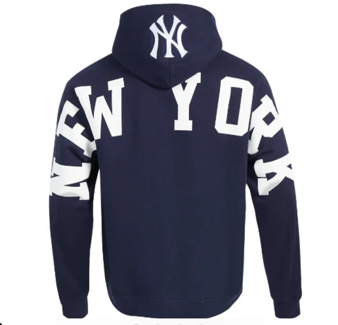 Pro Standard New York Yankees Wingspan Drop Shoulder Navy Hoody