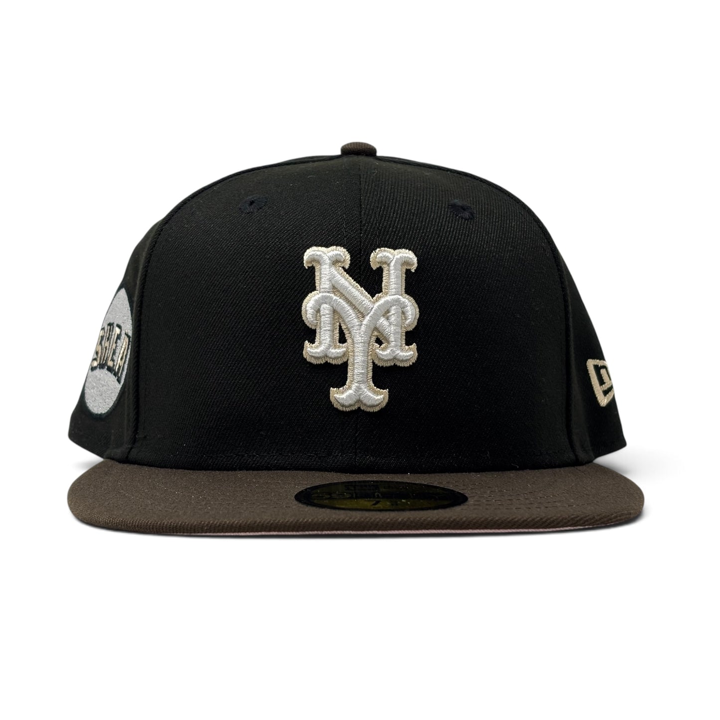 New York Mets Shea Stadium Pink Brim New Era Fitted Hats-Black Brown