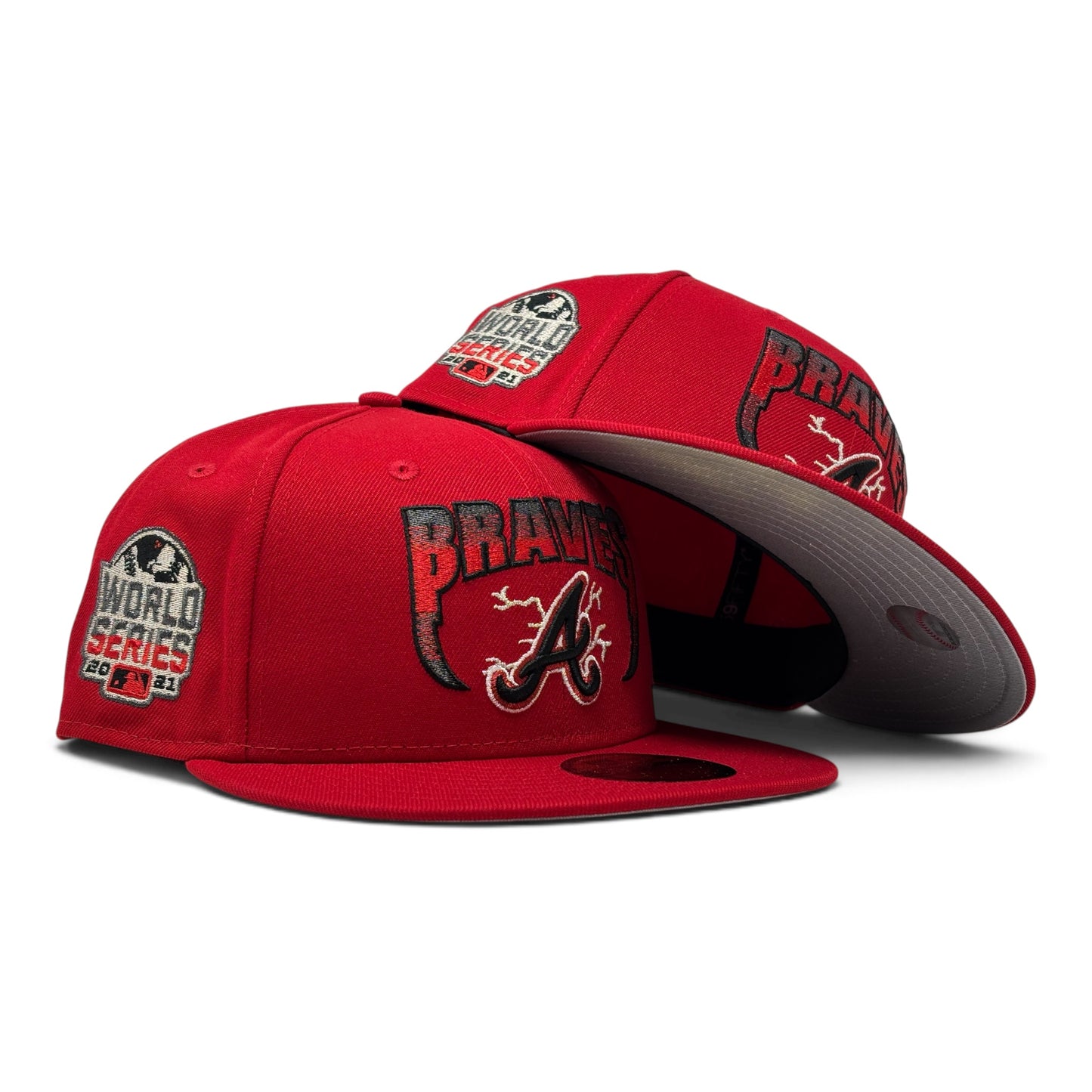 Atlanta Braves 2021 World Series "Metallica Pack" Logo Fitted -Red