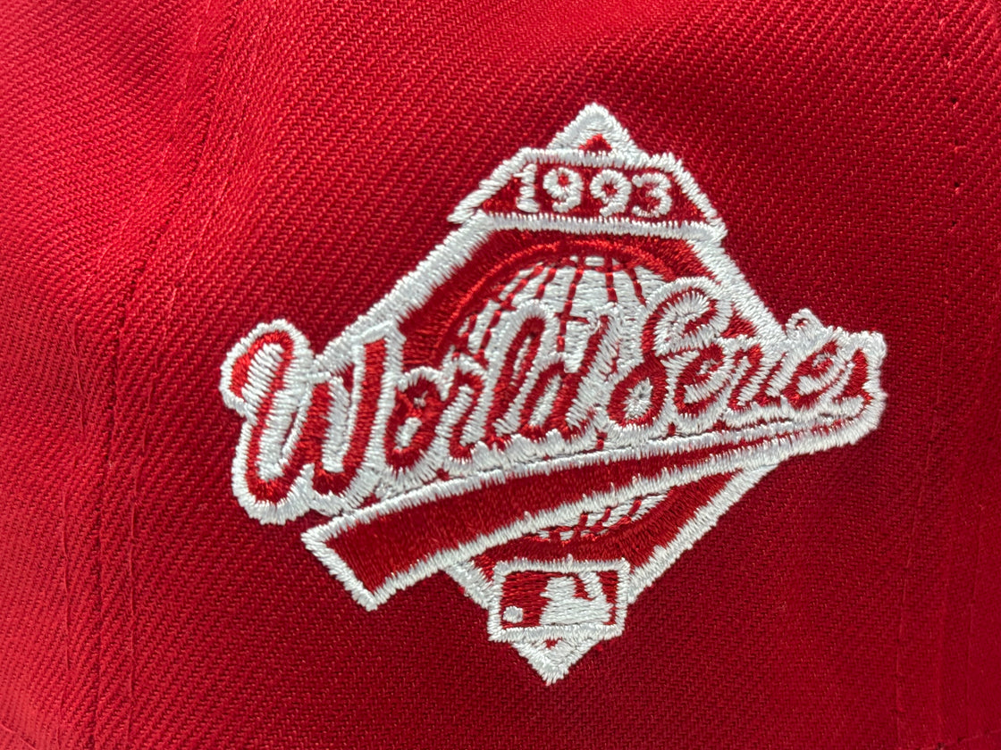 Toronto Blue Jays 1993 World Series Fitted Hats-Red