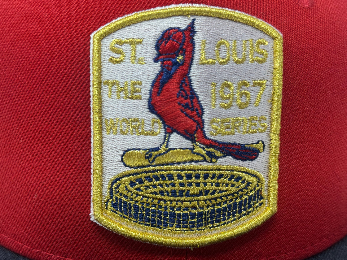 St. Louis Cardinals 1967 World Series Champions Fitted Hat-Red Navy