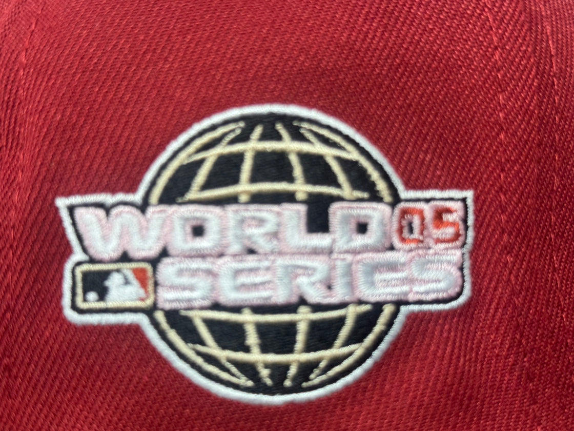 Houston Astros Brick Red 2005 World Series Pink Brim New Era Fitted Hat