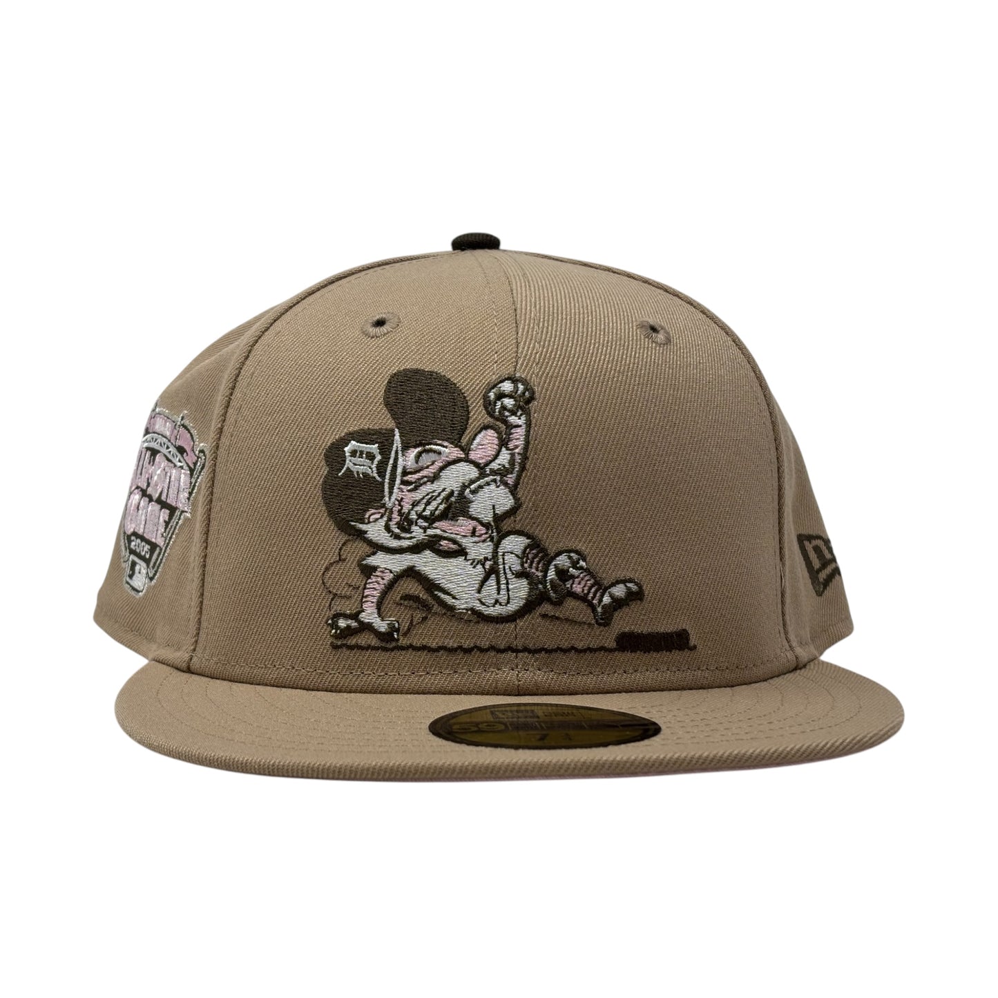 Detroit Tigers 2005 All Star Game Sliding Kitty Fitted Hats- Camel