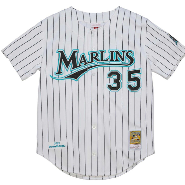FLORIDA MARLINS DONTRELLE WILLIS AUTHENTIC MITCHELL AND NESS JERSEY
