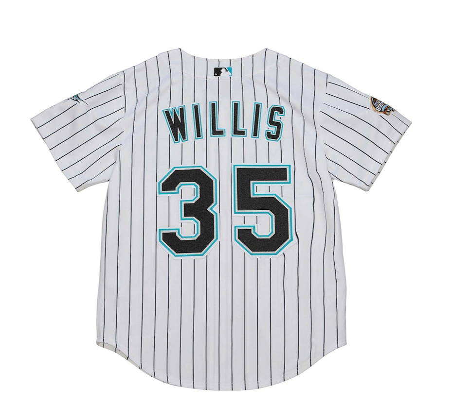 FLORIDA MARLINS DONTRELLE WILLIS AUTHENTIC MITCHELL AND NESS JERSEY