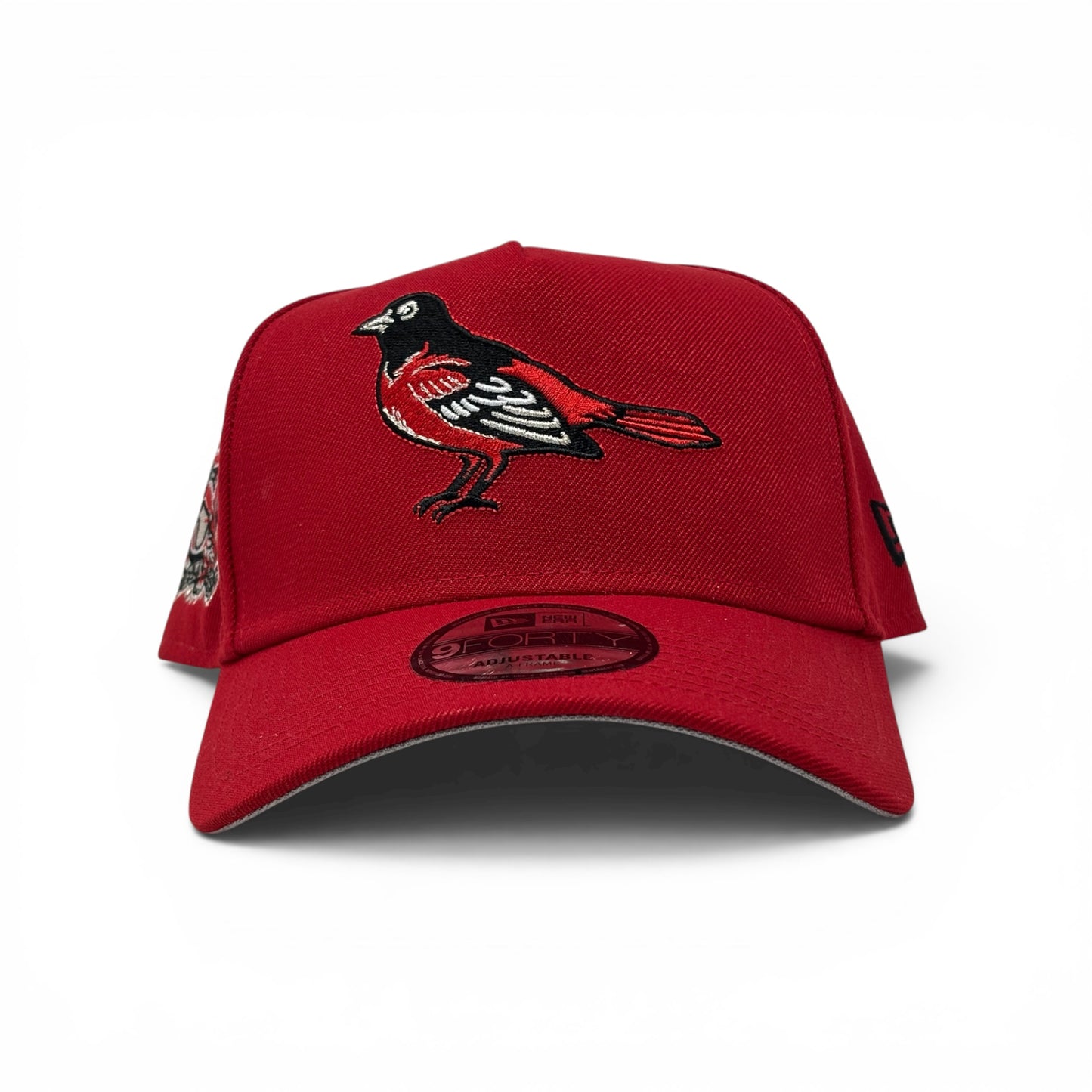 Baltimore Orioles 50th Anniversary Red 9Forty A Frame Snapback Hats